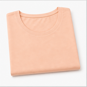 Womens <b>Peach</b> Scoop Neck Short Sleeve Regular Fit T <b>Shirt</b> WTS-0077 - Product Image 5