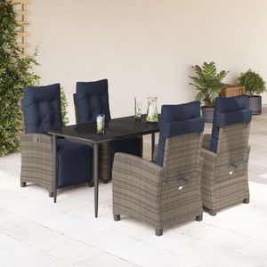 Ensemble de salle à manger de jardin bleu marine, gris et noir - Product Image 1