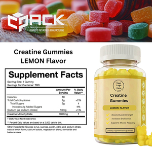 Fabricante estadounidense de gomitas de creatina con sabor a limón, disponibles con marca privada, para compradores al por mayor. - Product Image 4