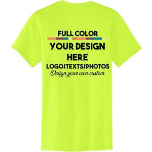 Camisetas de algodón PC55P unisex con bolsillo delantero y trasero Puntada de tinta Impresión personalizada de textos y fotos de logotipos Ropa DE TRABAJO - Product Image 5