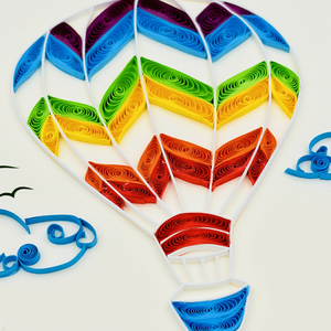 Wholesale Colorful Hot Air Balloon Quilling <b>Card</b> Handmade Greeting <b>Card</b> With Envelope For Special <b>Occasions</b> Unique Quilled <b>Card</b> - Product Image 3