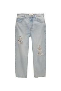 Pantalones vaqueros rectos holgados de alta calidad con efecto desgastado y rotos, estilo streetwear, lavados y con efecto desgastado, para hombre, hechos en Pakistán. - Product Image 5