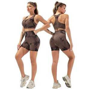 ชุดโยคะหญิง 2 ชิ้น เสื้อชั้นในและกางเกงขาสั้น รับสกรีนโลโก้ ดีไซน์เรียบหรู คุณภาพสูง ระบายอากาศได้ดี เป็นมิตรกับสิ่งแวดล้อม เหมาะสำหรับออกกำลังกาย ลดราคา - Product Image 3