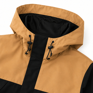 Veste coupe-vent imperméable pour homme en toile solide monocouche, idéale pour l'automne, la randonnée en montagne, avec capuche et col montant zippé - Product Image 3