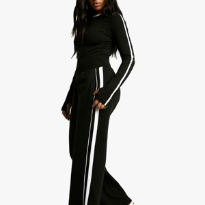 Customized Breathable Soft <b>Winter</b> Streetwear Yoga Pants Pocket Back Keys Mid Waist Flared <b>Leggings</b> <b>Women</b> - Product Image 4