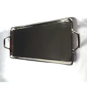 Plateau en métal fait main tendance mondiale pour la maison, plateau décoratif en métal de haute qualité pour la décoration intérieure, sûr, plaqué, Zahid Exports - Product Image 2