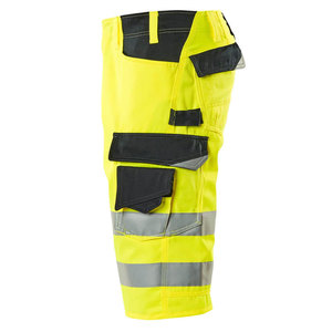 Hi Vis Construction Reflective Tape Safety Shorts 100% Cotton Embroidered Quick Dry Safety Cargo Pockets <b>Working</b> Shorts - Product Image 3