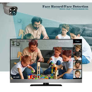 Caméra de sécurité IP POE 4K en gros, 8MP avec lumières rouges et bleues - Product Image 3