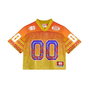 Camisetas de Fútbol Americano Buker para Hombre, Personalizadas, Estilo Urbano, de Malla, con Estampado Completo, Cuello en V, Corte Cuadrado - Product Image 4