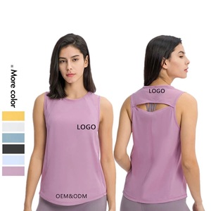 Camiseta sin mangas para mujer con diseño de malla y espalda con abertura tipo llave, control de temperatura, secado rápido, personalización completa de marca privada - Product Image 3
