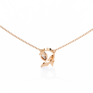 AMBER JEWELS T-2058 Collar con Colgante de Diamante Natural de Corte Brillante Chapado en Oro de 18K Minimalista Unisex para Uso Diario Certificado por IGI - Product Image 5