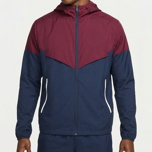 New Trending Men's Colorblock Hooded Windbreaker <b>Jacket</b> <b>Lightweight</b> Full Zip Sports <b>Running</b> Outdoor Casual Coat - Product Image 1