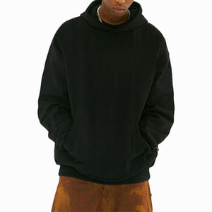 Sweat-shirts et hoodies surdimensionnés pour hommes 100% coton, impression numérique personnalisée avec logo, molleton épais et lourd pour la saison hivernale - Product Image 2