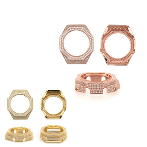 Montre Frostalux Apex GA2100 personnalisée avec incrustations de pierres, boîtier entièrement métallique en acier de haute qualité, kit de conversion de luxe Octagon CasiOak GSHOCK - Product Image 2