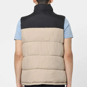 Gilet matelassé imperméable pour homme, col montant, zippé, sans manches, léger, style décontracté, ODM - Product Image 4