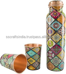 High Polished Heavy Duty Classic <b>Copper</b> <b>Bottle</b> with Large Capacity for Safe <b>Drinking</b> Fitness & Home Use - Product Image 5