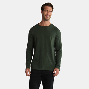 High Quality 100% Cotton Jersey Plus Size Casual Men's O-Neck Solid Color Full Sleeve T-Shirt With Custom Logo From Bangladesh - Product Image 5