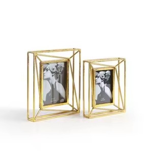 Artistic Design Metal Glass Photo <b>Frame</b> Stylish <b>Picture</b> Display Creative Home Decor - Product Image 5