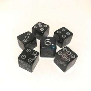 Dés de jeu en corne de buffle blanche avec points dorés, forme carrée, artisanat naturel, dés en corne de buffle noir, dés en corne de buffle blanche - Product Image 3