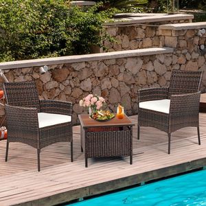 Set di 2 Poltrone da Esterno in Rattan PE con Cuscini Rimovibili, Elegante Set di Mobili da Giardino - Product Image 2