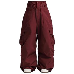 Pantalones de Lona para Mujer HANO 2024, Transpirables, con Costuras Decorativas, Cintura Media Elástica, con Cordones, Estilo Cargo, Pierna Recta - Product Image 4