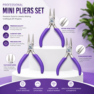 Pince à bijoux professionnelle mini à bout rond en acier inoxydable, outil de bouclage de fil et de perlage, poignée ergonomique - Product Image 2