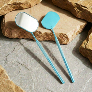 Custom Logo lash <b>Mirror</b> Stainless Steel Handheld <b>Square</b> Frame Eyelash <b>Mirror</b> With Anti Scratch Surface Wholesale Supplier - Product Image 1