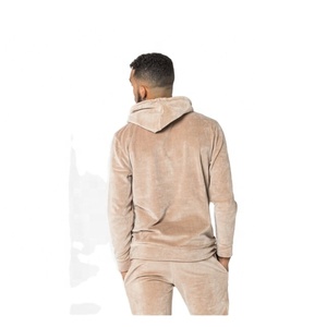 Wholesale Custom New Style Winter Fashion Trendy Two Piece Set Men Casual Velour and Velvet Tracksuit - Product Image 2