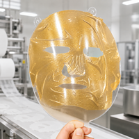 Masque facial en feuille Y159 Gold Water Silk Crystal lyophilisé, substrat gelifiant à l'or 24K pour la production de soins de la peau