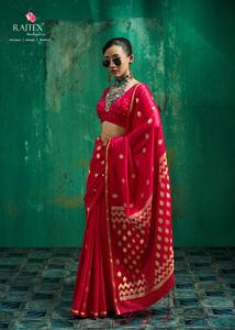Bollywood Designer Pure silk Zari Tissue Handloom Silk With Weaving Border, Wedding Wear <b>Saree</b>, Designer Party Wear <b>Saree</b> - Product Image 1