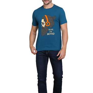 T-shirts décontractés pour hommes en coton 100% personnalisés, dernière conception, impression sérigraphique, haute qualité, anti-boulochage, 180g, coupe ample – Vente en gros fabricant - Product Image 5