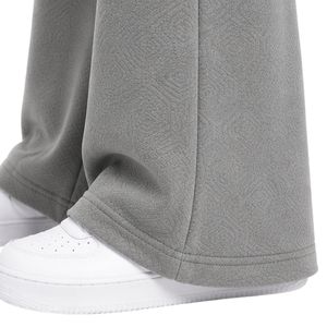 Custom Grey Wide Leg Sweatpants <b>Women</b> Elastic Waist Loose Fit Cotton Fleece <b>Trousers</b> Oversized <b>Lounge</b> Pants Casual Streetwear - Product Image 6