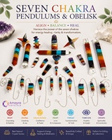 Pendentif en cristal poli aux sept chakras, arc-en-ciel, outils de guérison, art Feng Shui, objet de collection chez Amayra Crystal Export