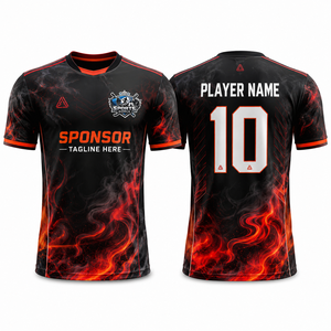 Maillot de football en gros de qualité supérieure, haute performance, en micro-maille de polyester, anti-humidité, rafraîchissant, léger et extensible - Product Image 1