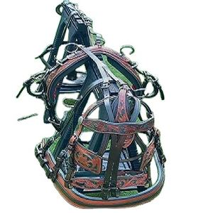 Ensemble de harnais de cheval équin en gros pour une conduite sûre en cuir de haute qualité conduite lourde d'Inde Kanpur Tack Shop Manufacturer - Product Image 1