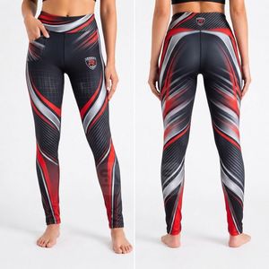 Leggings Deportivos Ergonómicos para Mujer, con Paneles Gráficos de Compresión, Transpirables y de Secado Rápido - Product Image 1