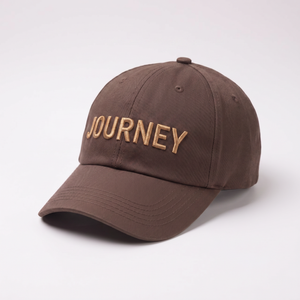 Gorras de Béisbol Personalizadas OEM de 6 Paneles con Logotipo Bordado, Gorras de Algodón Marrón sin Estructura para Hombre - Product Image 3