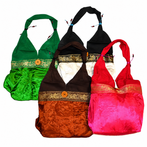 Ready Stock Hemp Unisex Jhola <b>Bag</b> | Multi Colored Natural Quality Hemp Shoulder <b>Bag</b> with Size Options Available for Daily Use - Product Image 1