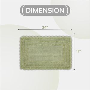 Alfombra de Baño con Diseño a Cuadros, Absorbente, Lavable a Máquina, de Microfibra con Base de TPR - Product Image 2