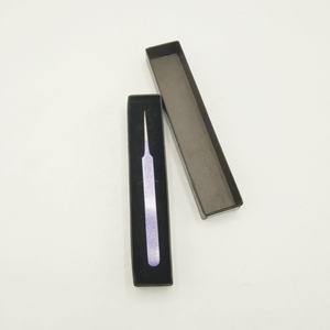 Pinzas rectas superfinas con logotipo personalizado, extensiones de pestañas, herramienta de belleza antibacteriana de acero inoxidable con recubrimiento en polvo, sostenible - Product Image 5