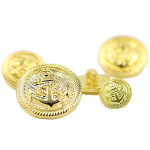 กระดุมเครื่องแบบทำจากสแตนเลสสีทองสำหรับ100% ตามความต้องการ - Product Image 1