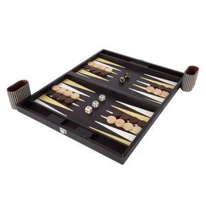 Premium Quality Backgammon Box <b>Set</b> PU Leather Navy Blue Western Customizable Casual <b>Chess</b> <b>Board</b> for Entertainment - Product Image 3