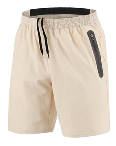 Shorts de sport pour hommes, dernière collection 2026, haute qualité, avec poches avant, décontractés, respirants, taille mi-haute, fermeture à cordon, motif uni - Product Image 1
