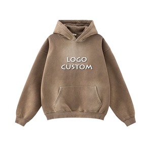 Sweat à capuche pour homme coupe oversize épaules tombantes style boxy fournisseur personnalisé faible MOQ 100 % coton polyester options d'impression et de broderie - Product Image 3