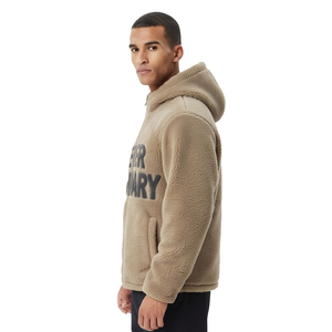 Men's Hooded <b>Fleece</b> <b>Jacket</b> <b>With</b> Letter Embroidery Thick Sherpa <b>Lining</b> Winter Wear Zipper Closure Outerwear Sherpa <b>Fleece</b> <b>Jackets</b> - Product Image 5