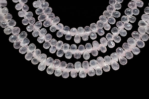 Faceted Drop Shape 5*8MM Natural <b>Rose</b> <b>Quartz</b> Beads Stone Beads - Product Image 5