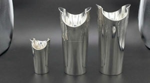 Handmade Fan Shape Metal Vase Modern Design Wedding Floral Engraved <b>Mirror</b> Silver Nickel Finish Eco-Friendly Decorative - Product Image 5