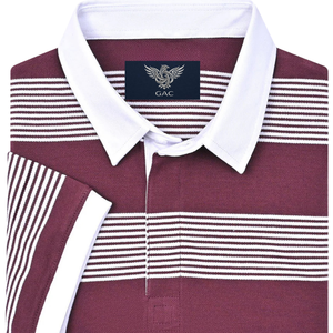 Mens Striped Polo Shirt Short Sleeve Casual Soft Breathable Lightweight <b>Classic</b> Stand Collar Summer Smart Casual Cotton Wear - Product Image 5