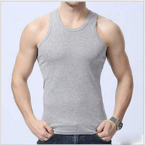 Débardeur Homme Grande Taille Personnalisable Pas Cher Logo Personnalisé Coupe Musclée Uni Sans Manches Entraînement 100% Coton Design Exigus - Product Image 2