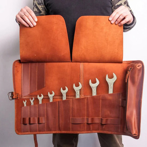 Fashion leather <b>tool</b> <b>roll</b> organizer bags wholesale OEM supplier custom logo export quality portable storage in reasonable price - Product Image 1